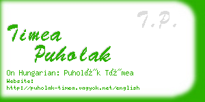 timea puholak business card